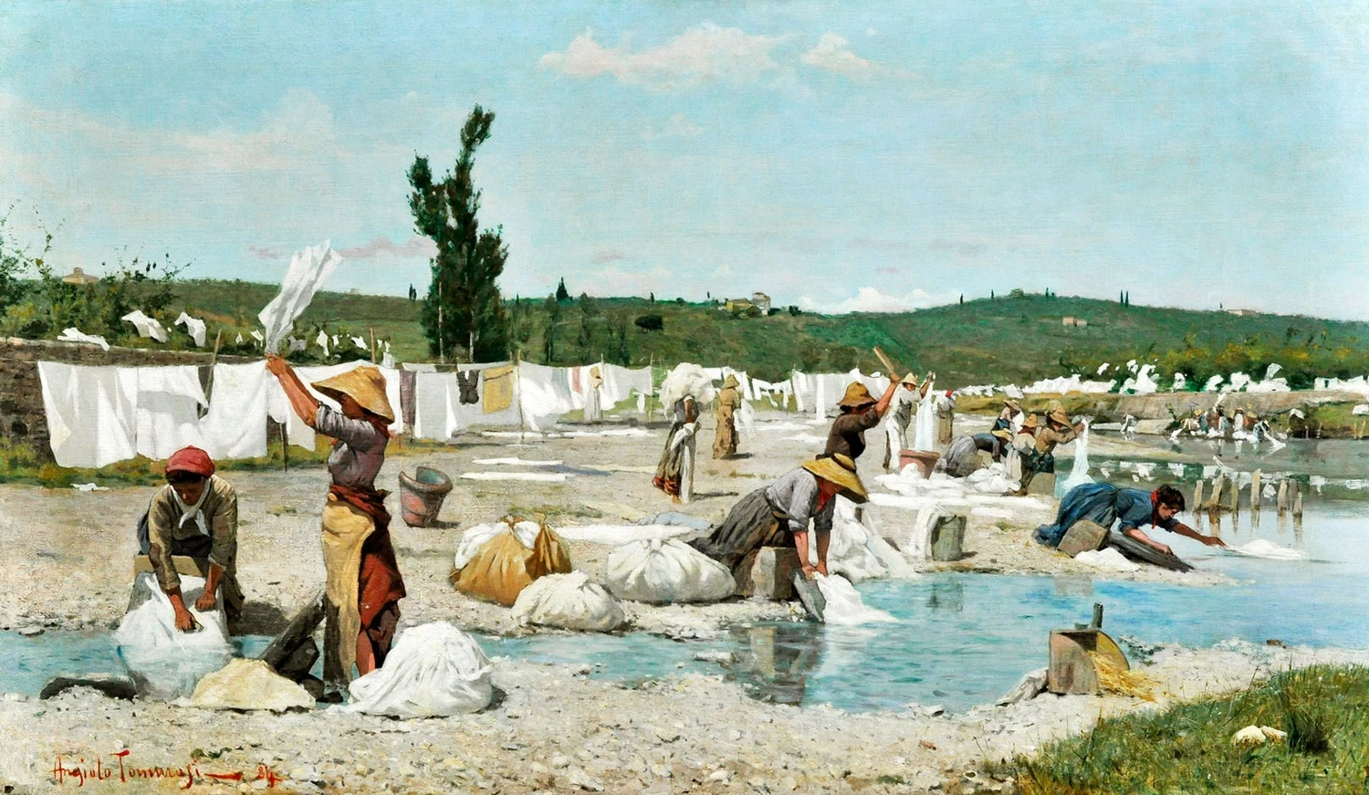 Angiolo - Le lavandaie sull’Ema